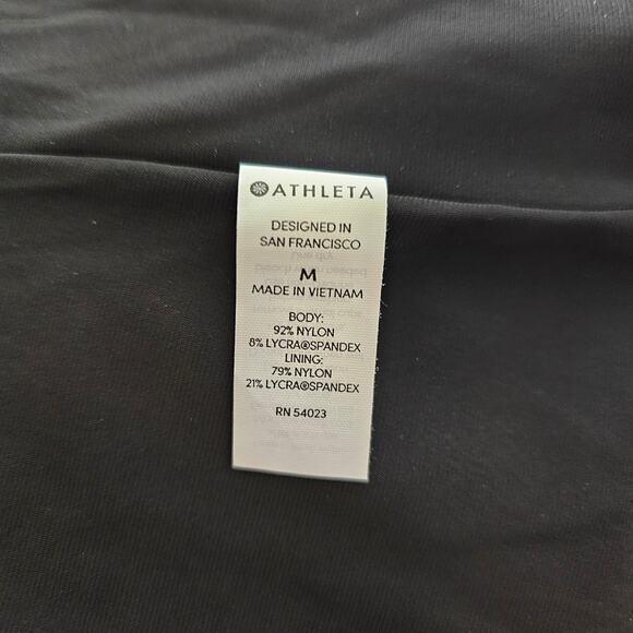 ATHLETA NWT Black Cloudbreak AquaRib Scoop Neck One-Piece Swimsuit Sz M - Picture 10 of 16